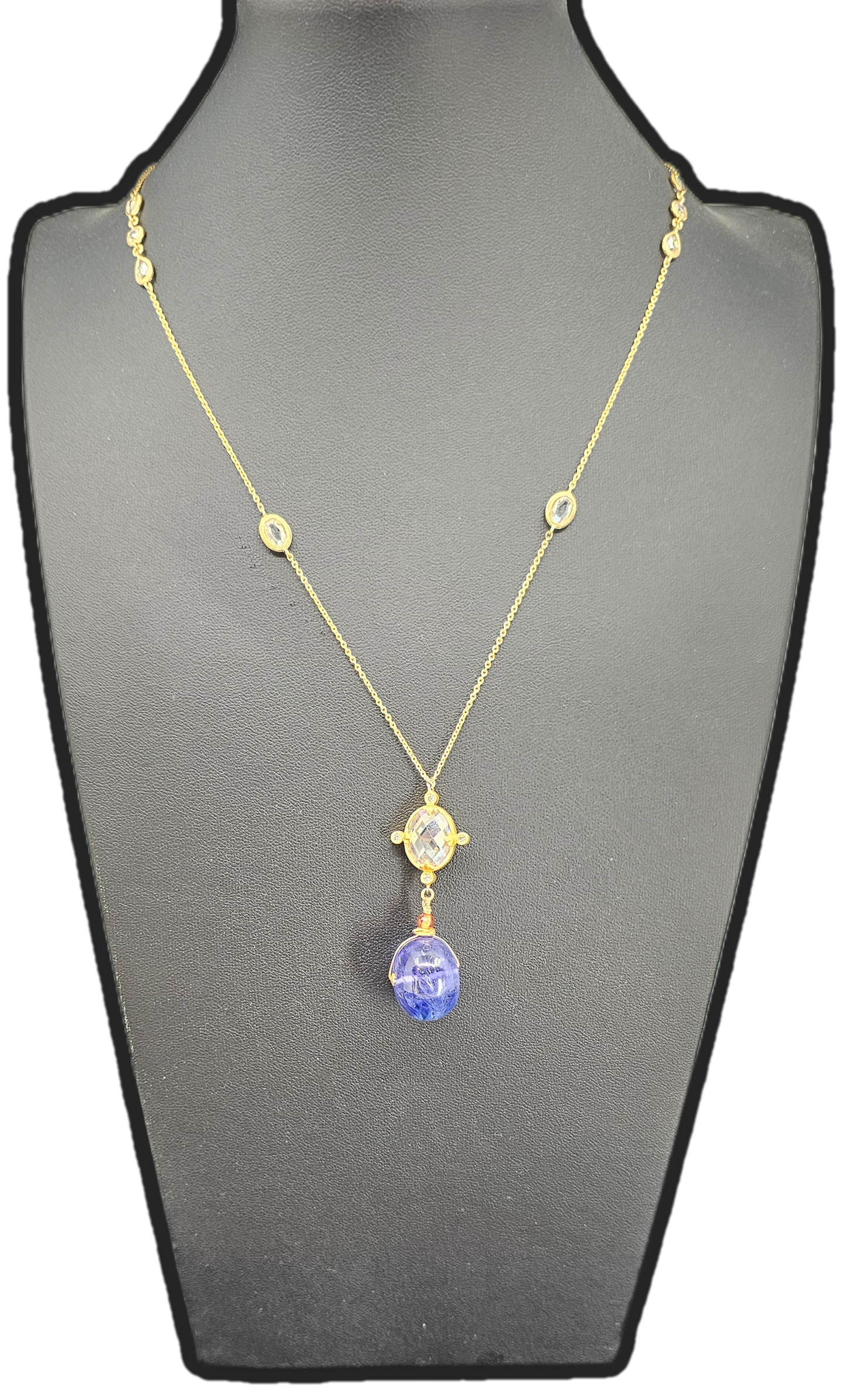"What Happens in Vegas..." 204 Carat Tanzanite Necklace in 14k gf