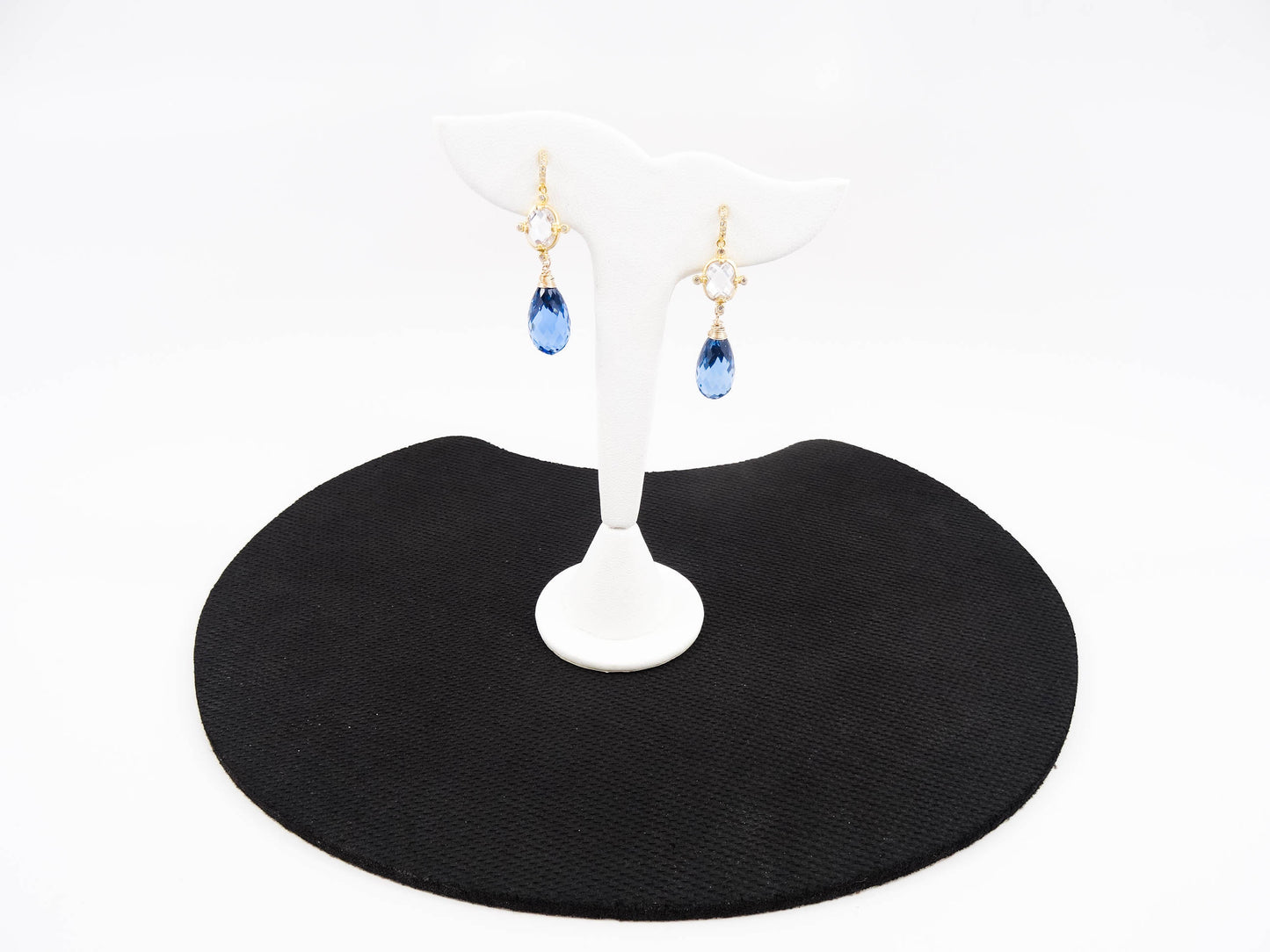 "Ocean View" 21 Carat London Blue Topaz Gemstone Earrings