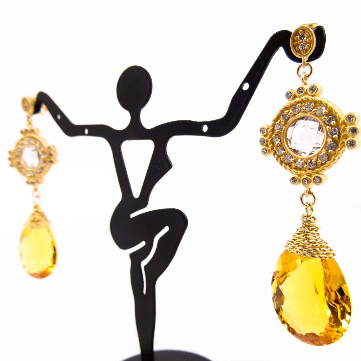 "Worth the Complements" 29 Carat Pear Cut Lemon Citrine Earrings
