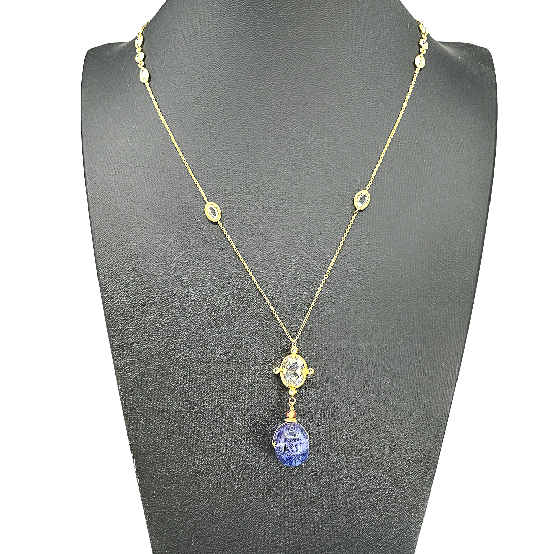 "What Happens in Vegas..." 204 Carat Tanzanite Necklace in 14k gf